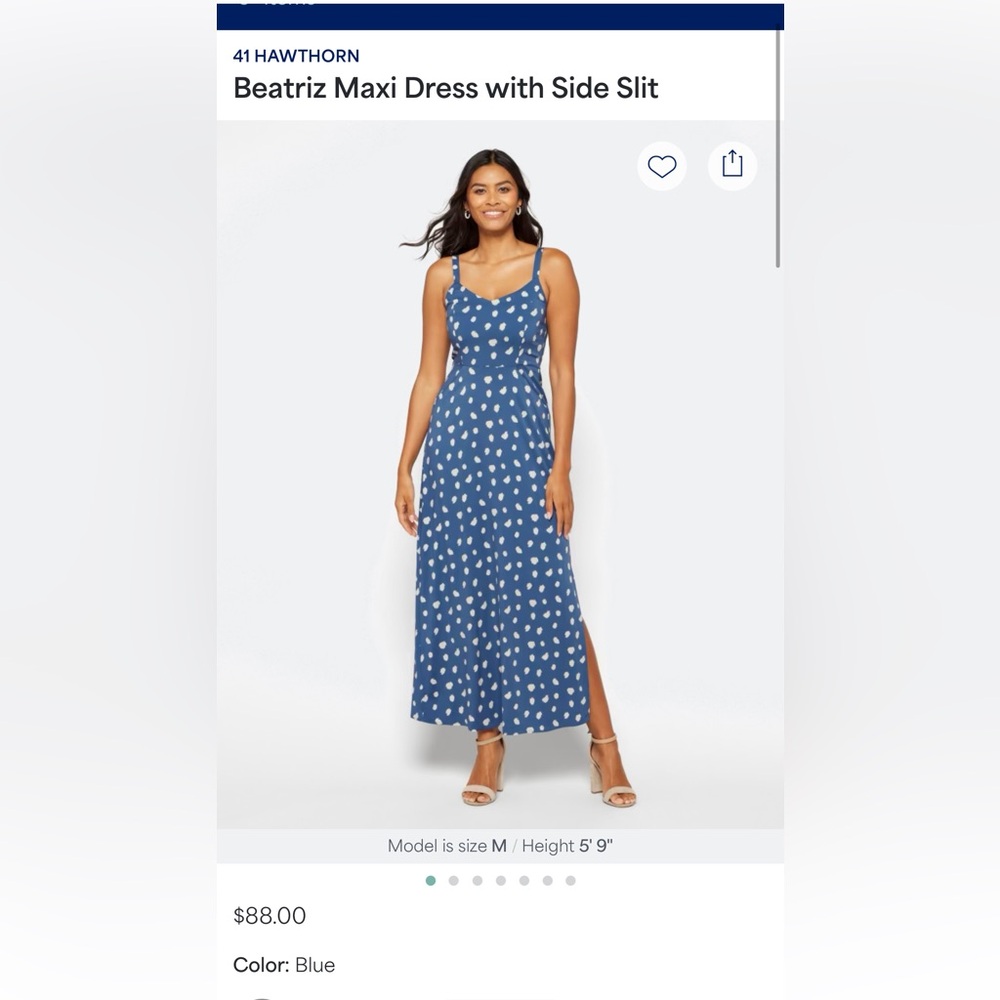 41 Hawthorn. Blue Maxi Dress. Size LP. Never worn.